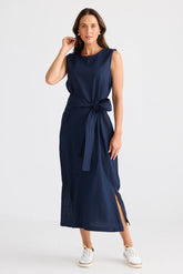 Turning Point Dress- Navy
